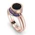 Bezel Black Diamond Bridal Set - Emerson No. 68